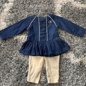 Calvin Klein Baby Girl Outfit, sz 6-9 Months